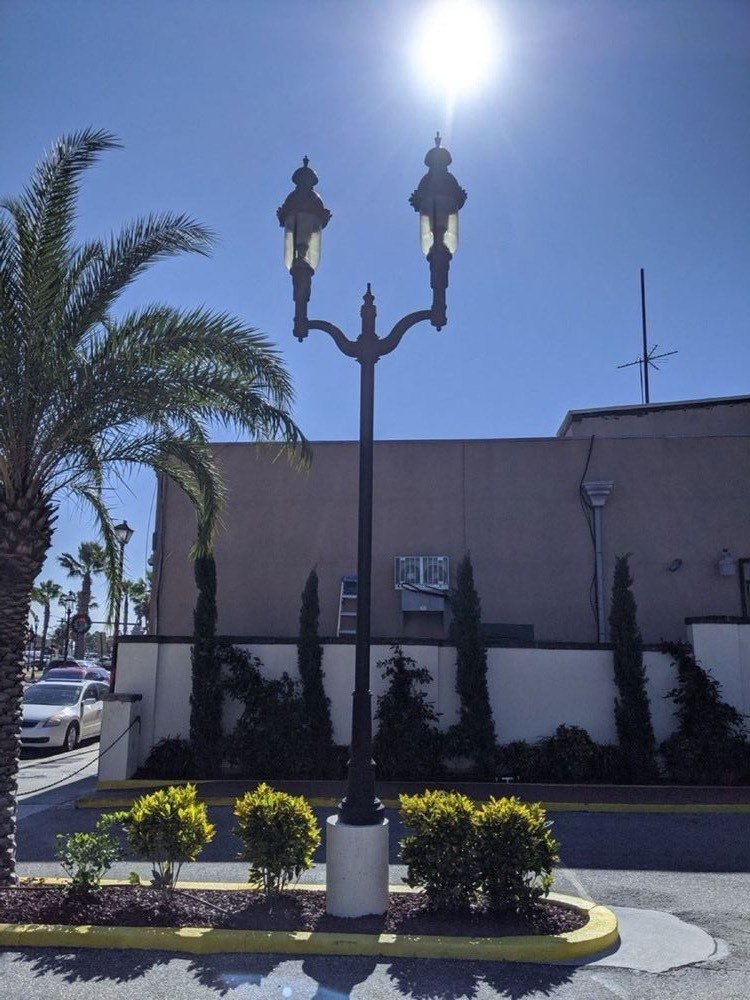 Decorative street lamp installation Jacksonville FL