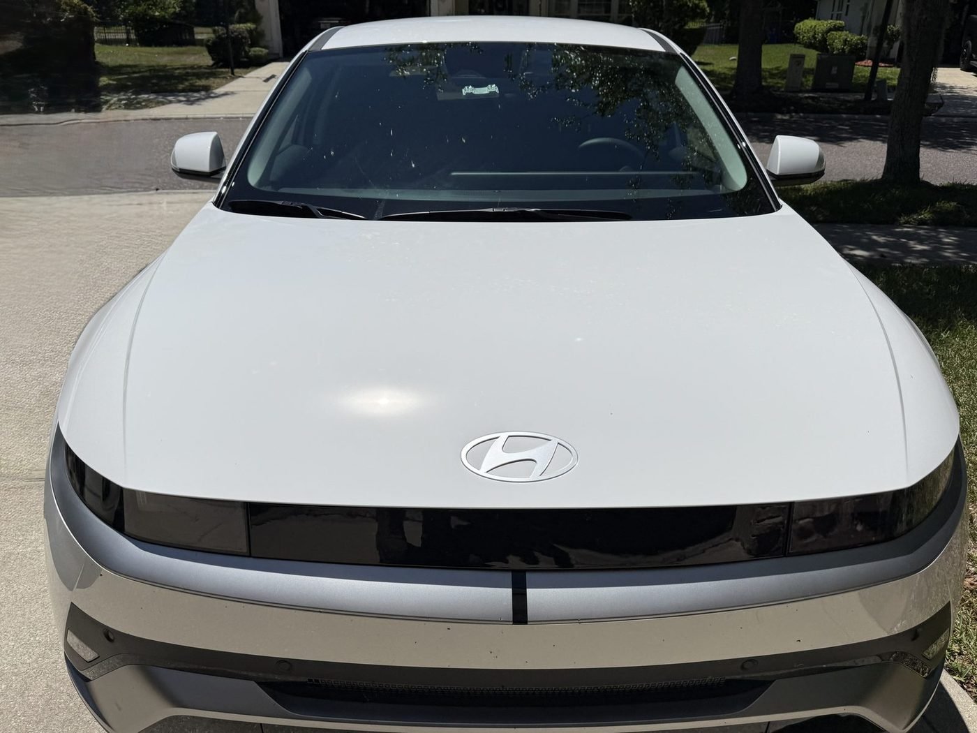 Hyundai Ioniq 5 parked at a home in Bartram Springs, Jacksonville, FL after Pure Power Electrical installed its Tesla Wall Connector