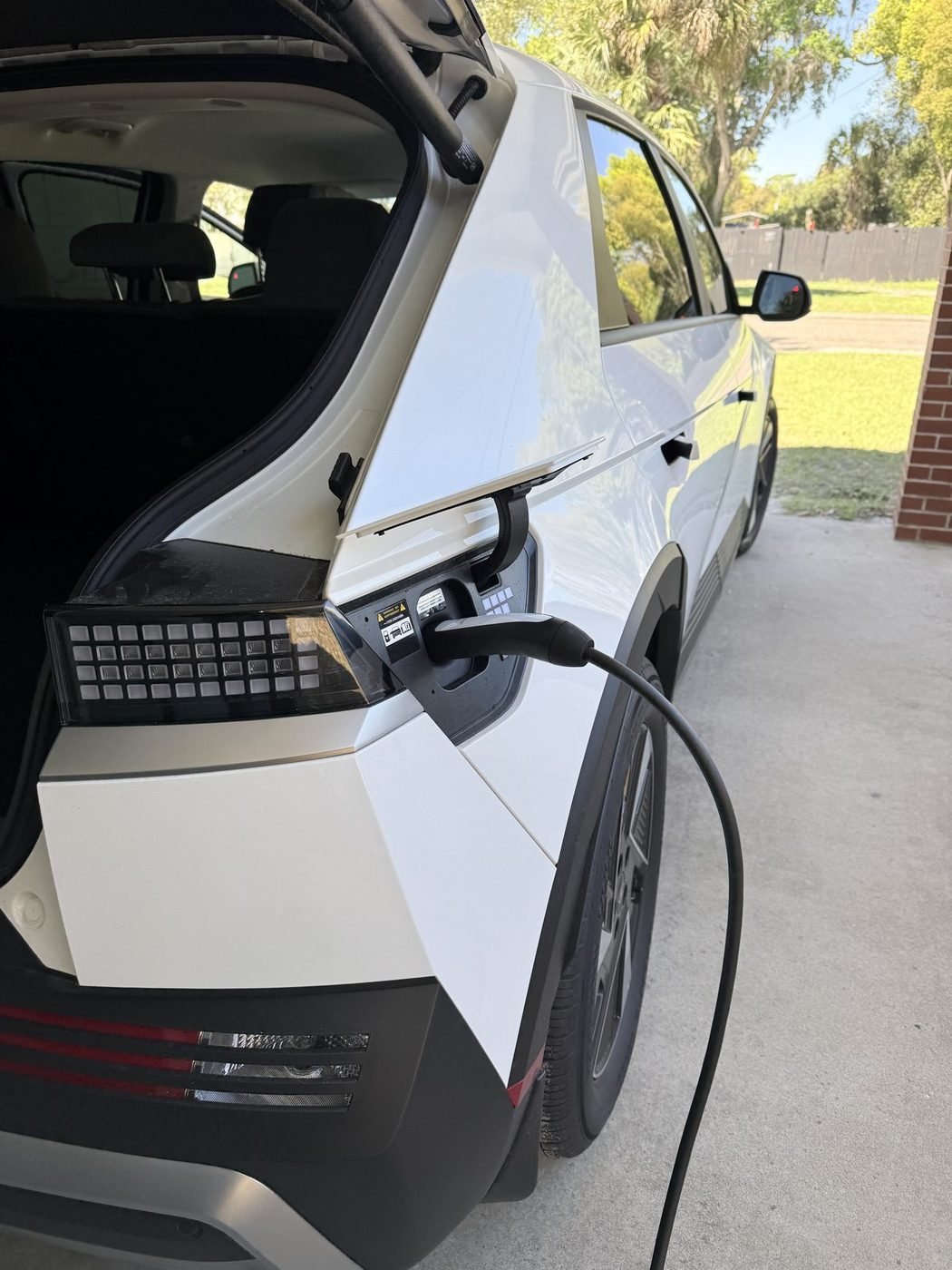 Hyundai Ioniq 5 charging from a Level 2 EV charger installed by Pure Power Electrical in Panama Park, Jacksonville, FL