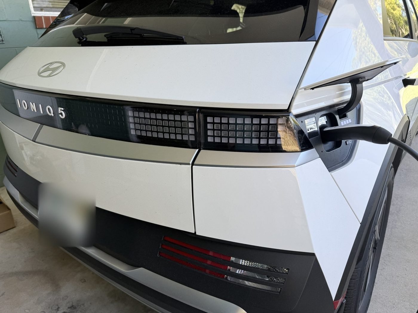 Hyundai Ioniq 5 charging from a Level 2 EV charger installed by Pure Power Electrical in Panama Park, Jacksonville, FL