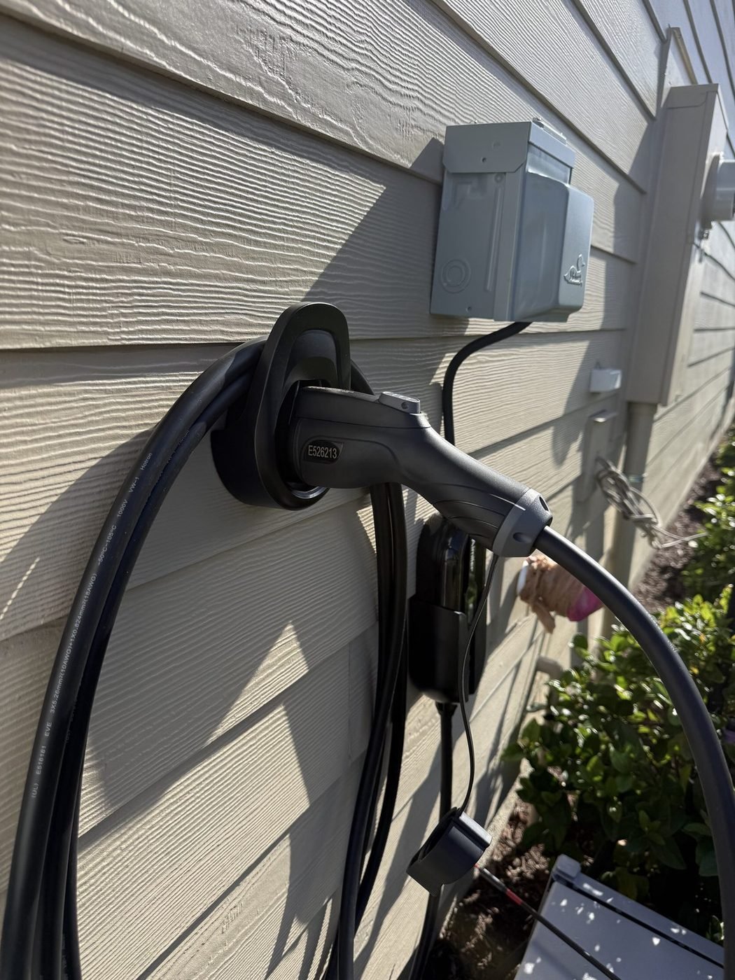 outdoor Level 2 EV charger installed by Pure Power Electrical in Beacon Lake, St. Johns County, FL