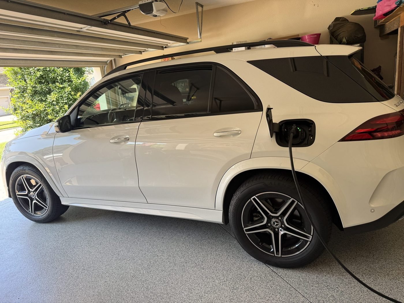 Mercedes GLE 450e charging from a ChargePoint Home Flex installed by Pure Power Electrical in Windward Ranch, St. Augustine, FL