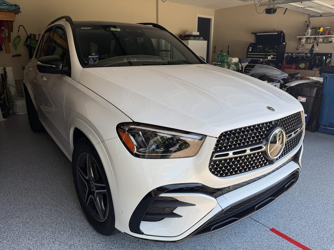 Mercedes GLE 450e parked at a home in Windward Ranch, St. Augustine, FL after Pure Power Electrical installed its ChargePoint Home Flex