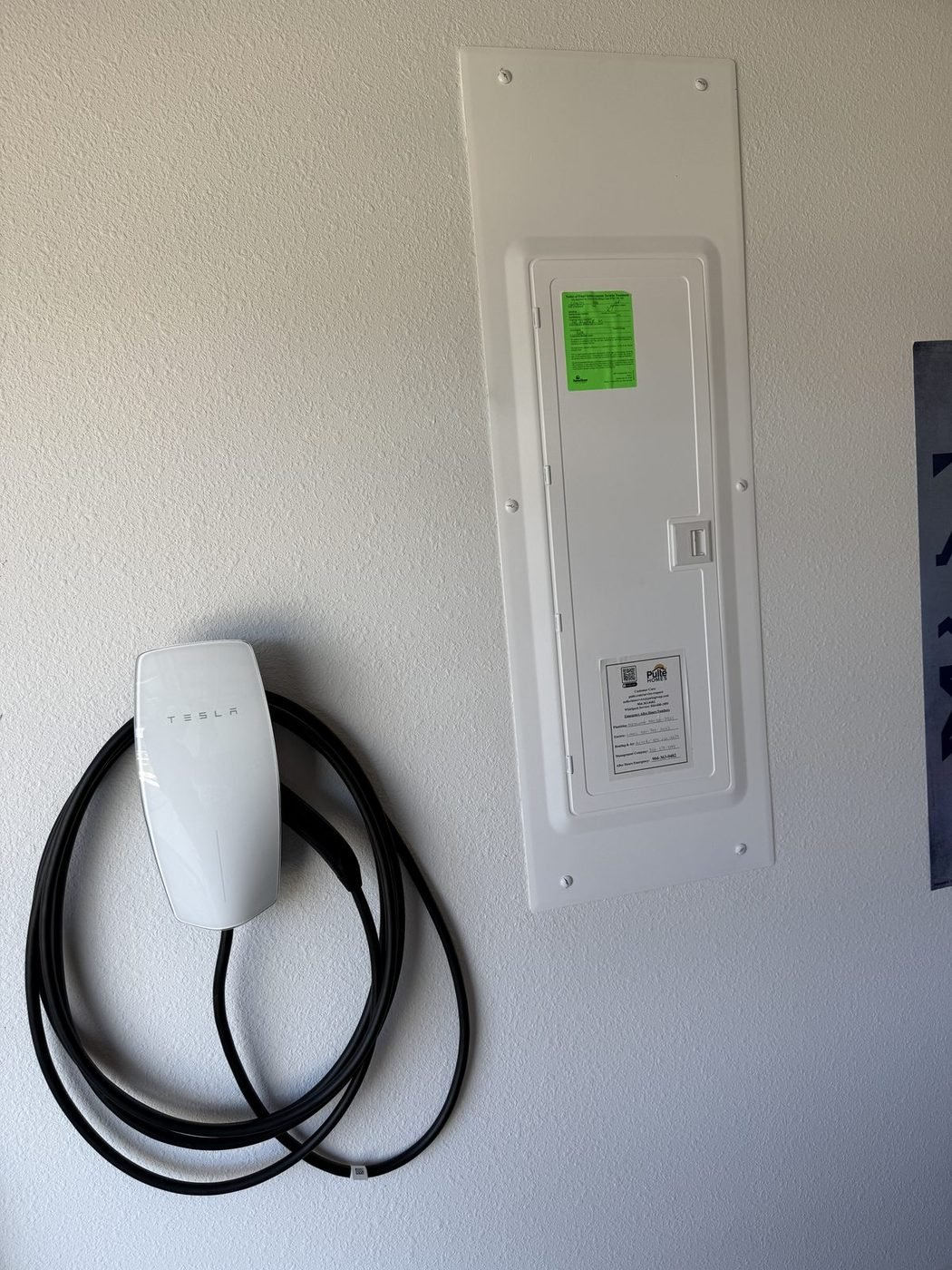 Tesla Wall Connector installed by Pure Power Electrical in The Preserve at Bannon Lakes, St. Augustine, FL